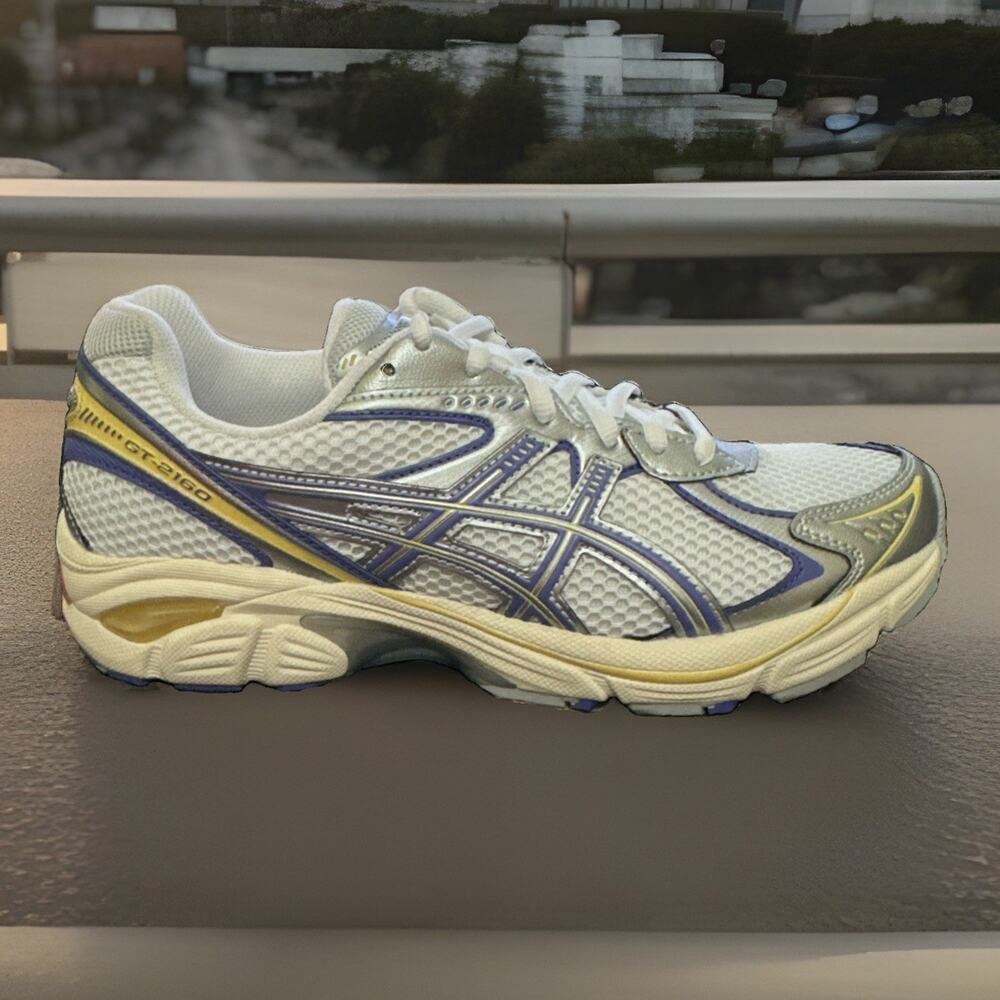 New Men's Size 7.5 Asics GT-2160 White Blue Violet 1203A275-109 Women's Size 9